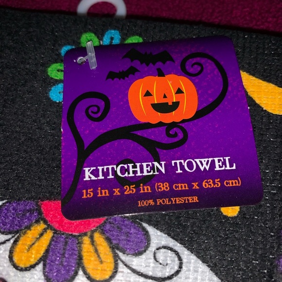 Plates & towels day of the dead 2 each Halloween - Picture 3 of 6